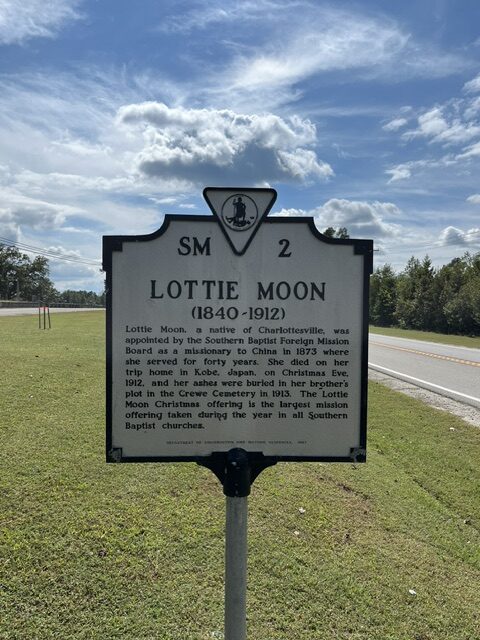 Lottie Moon Historical Marker Sign