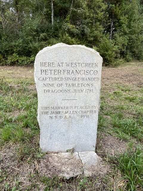Peter Francisco westcreek marker